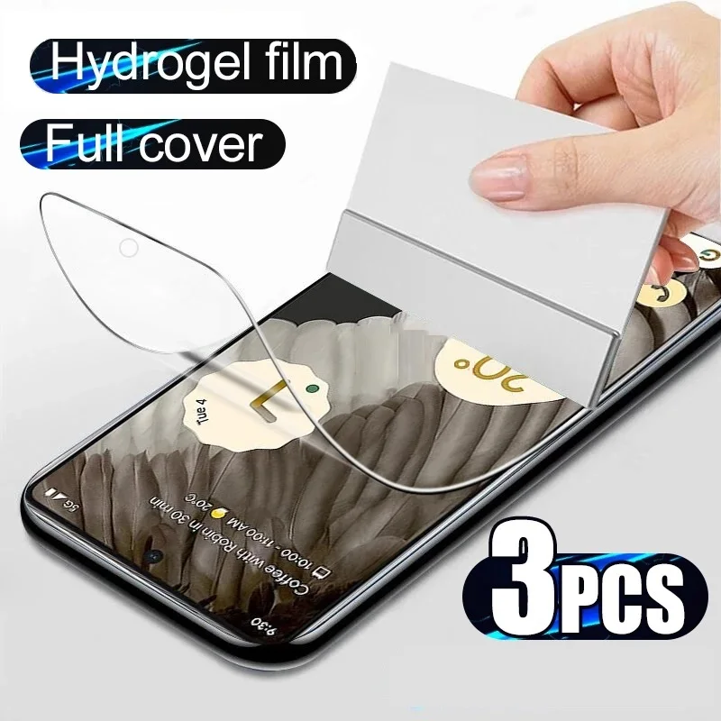3PCS Hydrogel Film For Google Pixel 7 6 5 4 3 2 1 Screen Protector 7a 6a 5a XL 3a HD Protective film