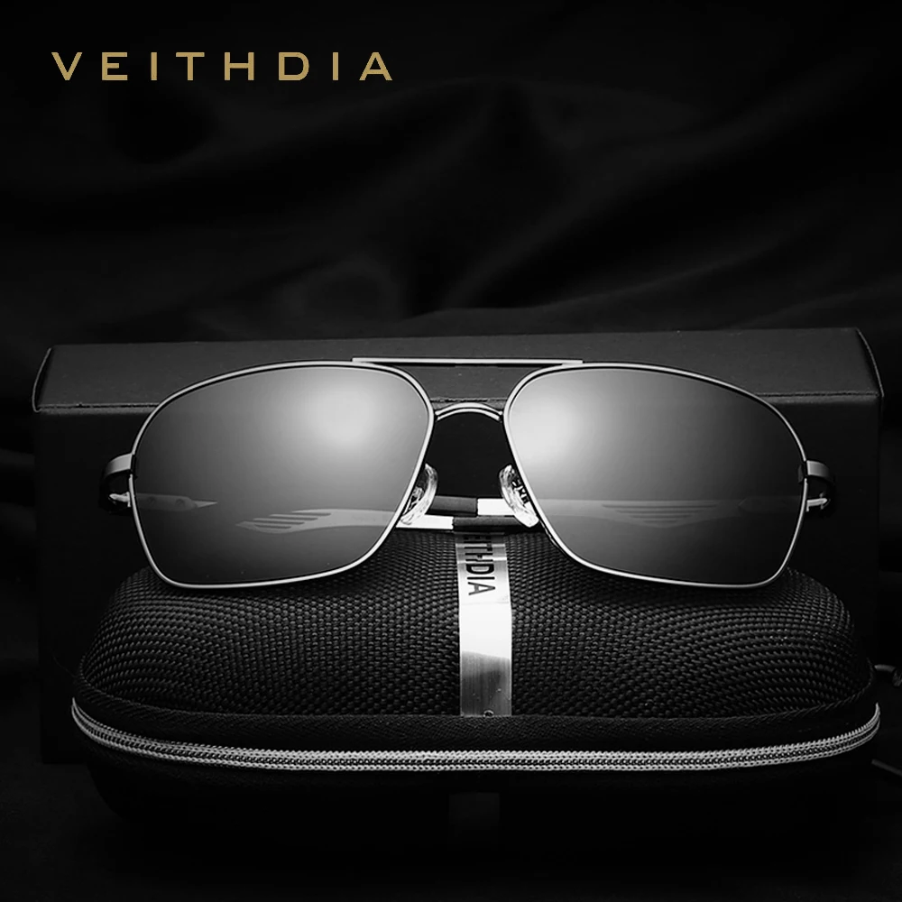 Фото Солнцезащитные очки VEITHDIA Business Pilot с поляризацией UV400 для мужчин, винтажные спортивные очки для вождения на открытом воздухе, женские очки, модные очки V024T59 №3