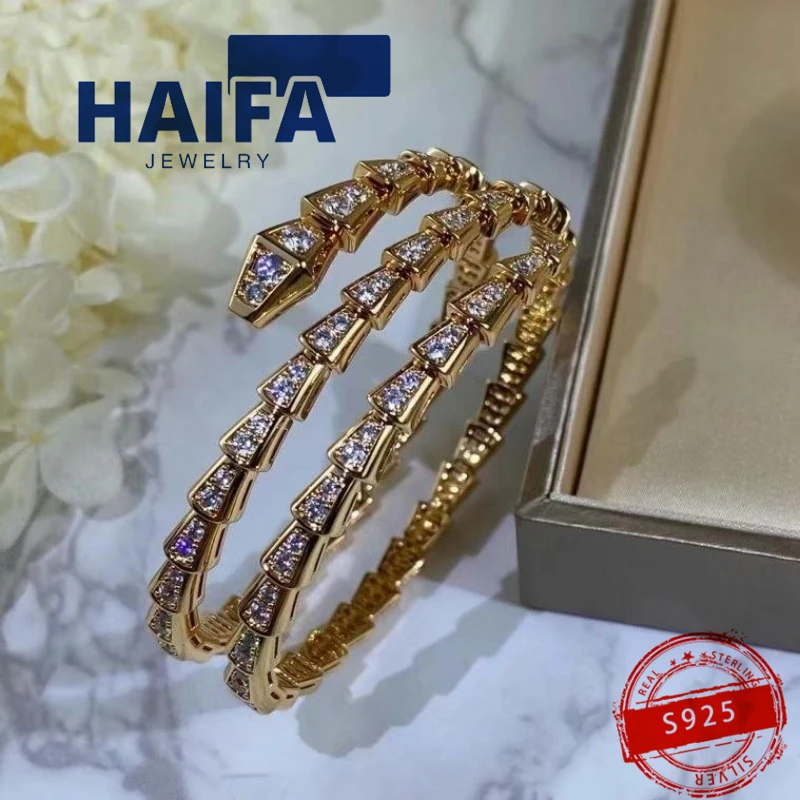 

Лидер продаж, европейский и американский Серебряный браслет s925silver, блестящая змея, модная Роскошная бижутерия для вечеринки, браслет для женщин на Хэллоуин