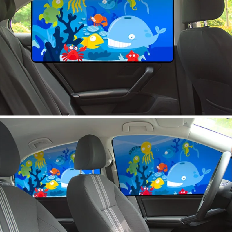 

Магнитные автомобильные шторы разных моделей, летние детские солнцезащитные шторы, мультяшный двухслойный магнитный автомобильный боково...