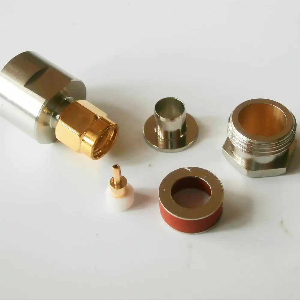 1X шт RP-SMA RPSMA RP SMA Штекерный зажим для припоя RG5 RG6 LMR300 RG304 5D-FB кабель прямые золотые