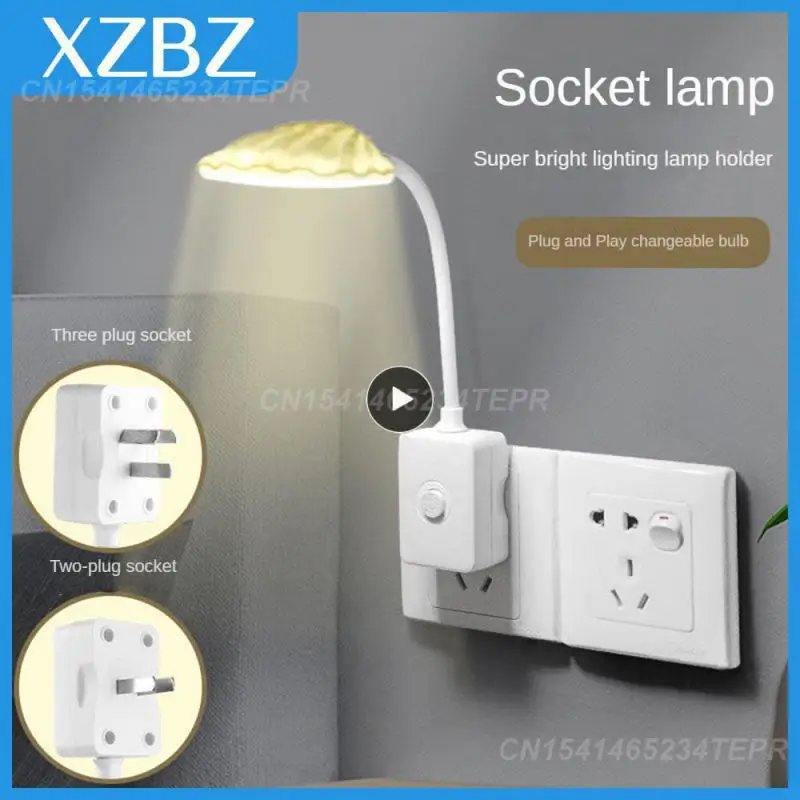 

Book Light Plug In Gift Reading Lights White Two/three Plug Night Light Bedside Lamp Lighting Tool Led Nightlight Creative Study