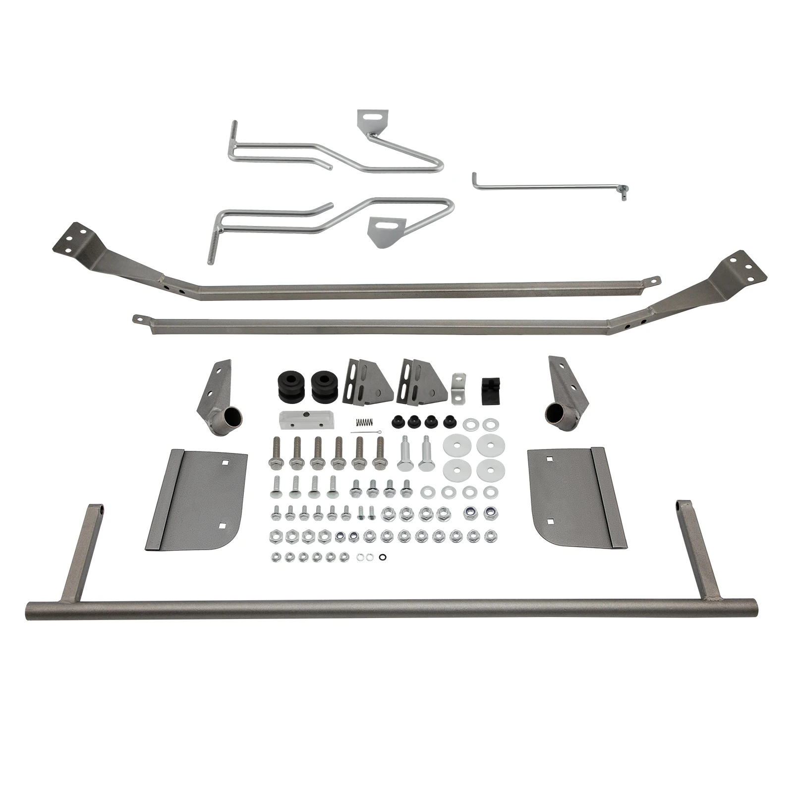 

Truck Hood Tilt Flip Kit Stainless Combo Conversion Rod Hood drop For Ford F100 F-100 1953-1956 rod