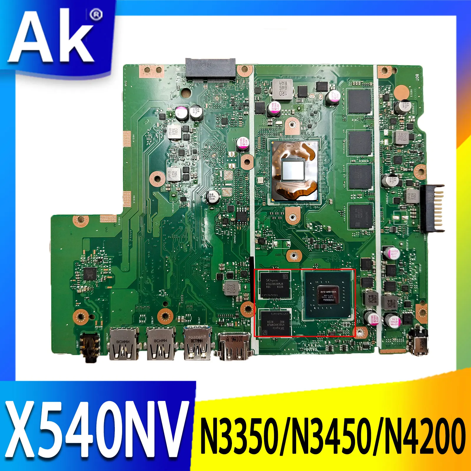     ASUS X540NV X540N D540NV F540NV A540NV R540NV X580NV N3350/N3450 N4200 920MX/V2G RAM-4GB