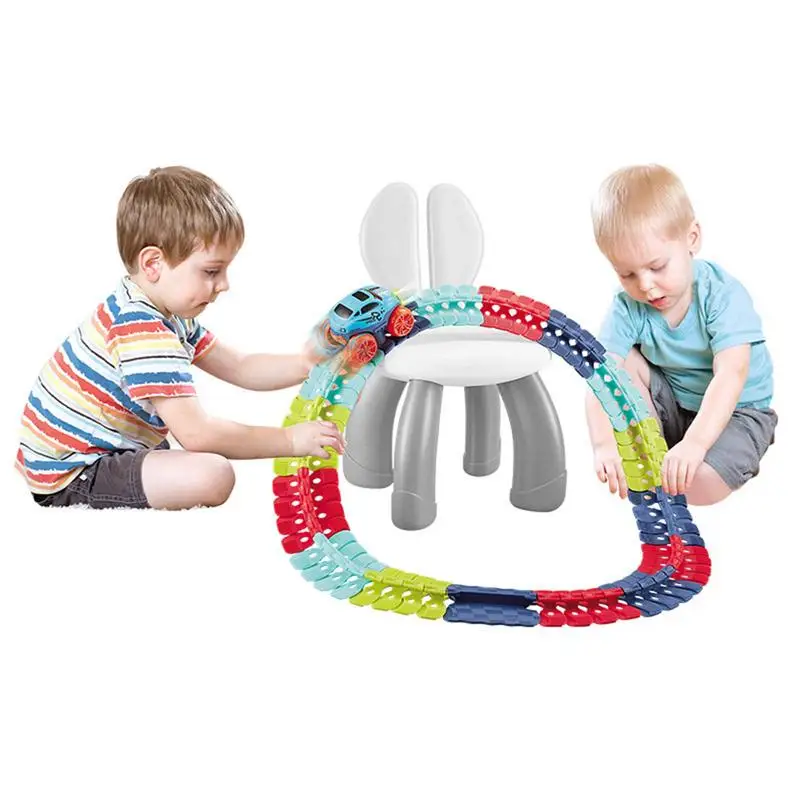 

Railway Racing Track Play Set Educational DIY Bend Flexible Race Track Electronic Electric Take Apart Car Toys For Children Gift