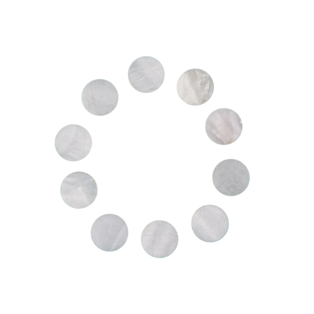 NAOMI 10 PCS Guitar Fretboard Dots Fingerboard Markers Inlay Dots White Pearl Shell Dots Diameter Of 3mm-12mm