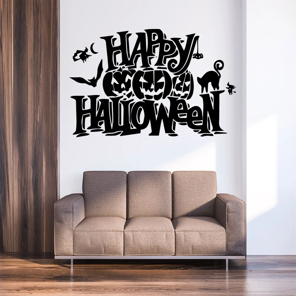 

Drop Shipping Halloween WALL STICKER Decal Removable Vinyl Mural Poster For Kids Rooms Wall Decoration Murals