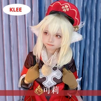 genshin impact klee cosplay costume cute style anime backpack shoes school style lolita comic con prop 2022 new fashion