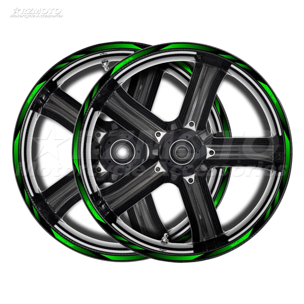 

Новинка kawasaki ZZR1400 NINJA ZX-14R ZX14R мотоциклетная 17-дюймовая Передняя Задняя рама переводная наклейка на ступицу колеса Водонепроницаемые Светоот...