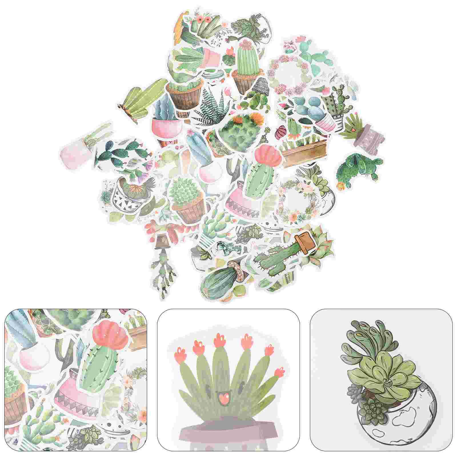 

Stickers Scrapbook Journaling Sticker Succulent Pvc Mushroom Wall Decals Vinyl Floral Bumper Aesthetic Retro Laptop Decal
