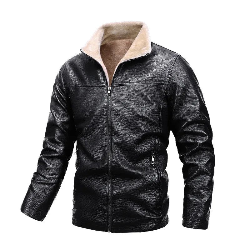

Men Motorcycle Jacket Warm PU Leather Jacket Winter Thickened Coat Leather Jacket Men Clothing