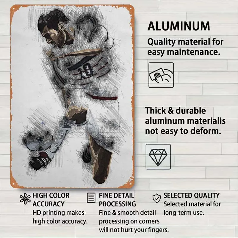 Металлический знак Zidane спортивный плакат художественная роспись ретро жестяной