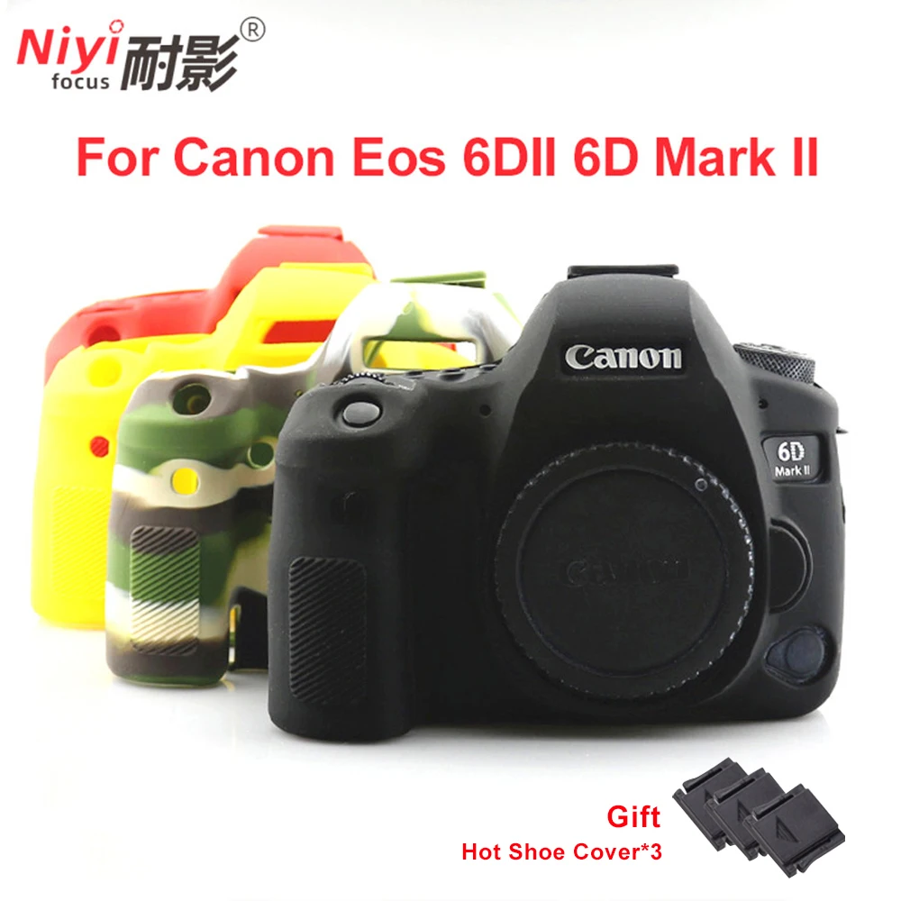 NEW Soft Silicone Case Camera Protective Body Bag For canon eos 6DII 6D Mark II Rubber Cover Battery Openning 6D2 Camera Bag
