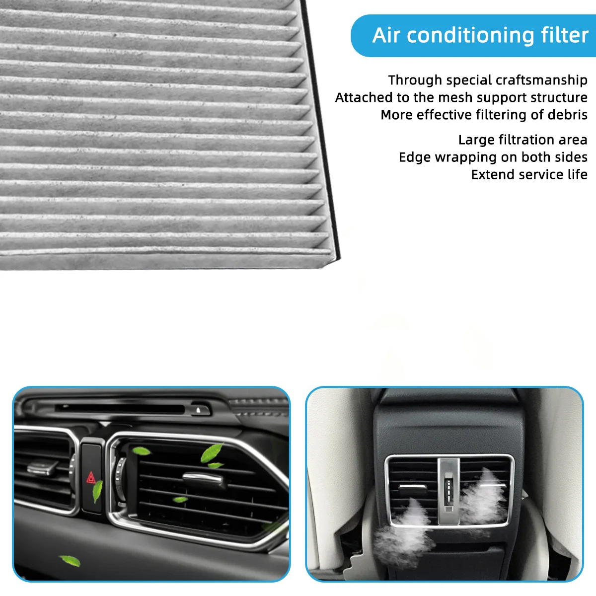 Воздушный фильтр в салон автомобиля пыльца для контроля климата газов заменяет
