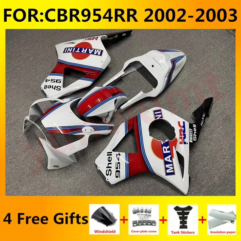 

Motorcycle Injection mold fairing kit fit For CBR 954RR 02 03 CBR954RR CBR954 RR 2002 2003 bodywork Fairings kits set red white