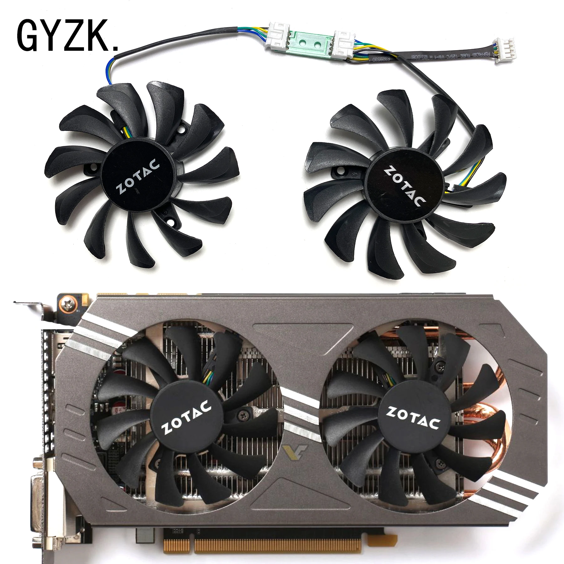 Новинка, сменный вентилятор для видеокарты ZOTAC GeForce GTX970 4 Гб GA81O2U