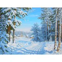 winter landscape 5d diy diamond painting rhinestone picture full diamond embroidered mosaic wall painting home decoration gift