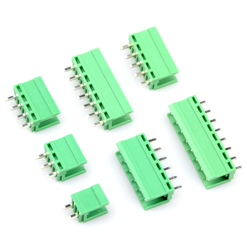 Клеммная колодка PCB HT3.96, HT3.96V, HT3.96R, 2P3P4P-12P, 15EDGK, 3,96 мм, зеленая Клеммная колодка проводки, прямая/изогнутая игла, 50 шт.