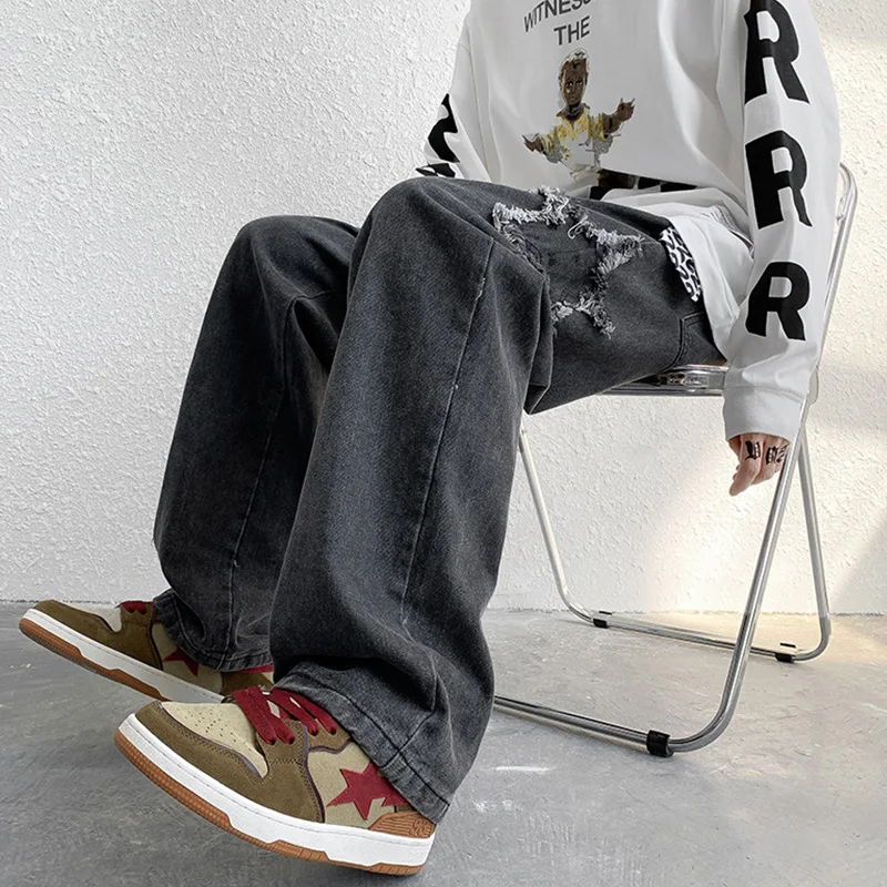 CHICVOY Harajuku Grunge Vintage High Waisted Cargo Pants Y2K Mens Jeans Pockets WoMEN Streetwear Unisex Retro Trousers