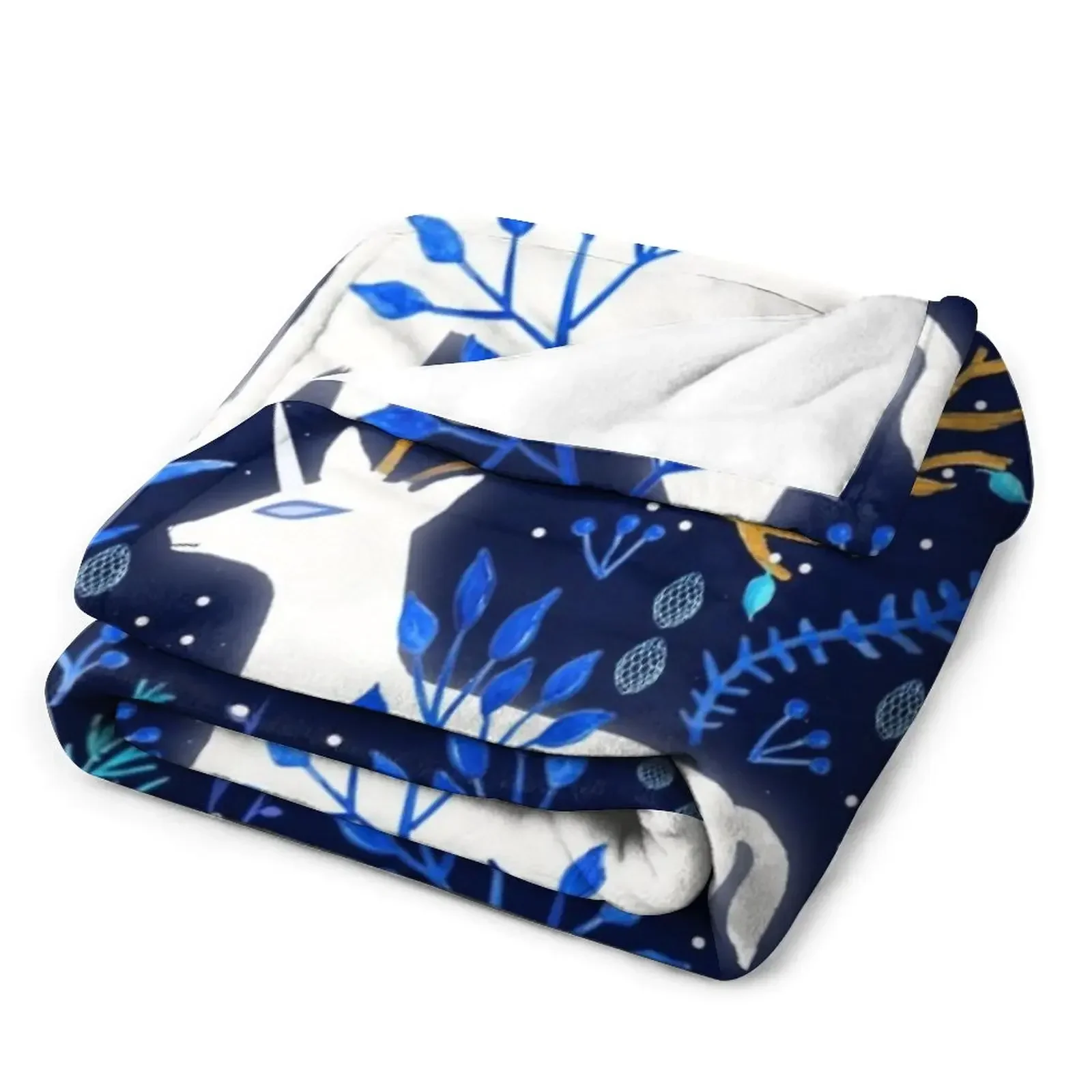 Одеяло Deericorn в синем корпусе одинарное подарок на день Святого Валентина зимние