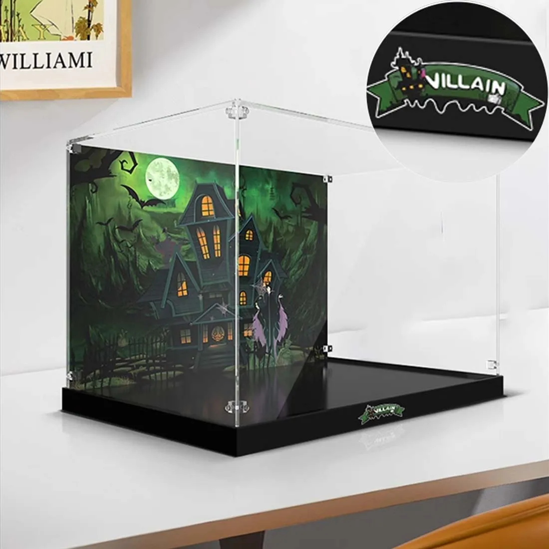 Акриловый дисплей для Lego 43227 знаки злодей прозрачные строительные блоки 3 мм