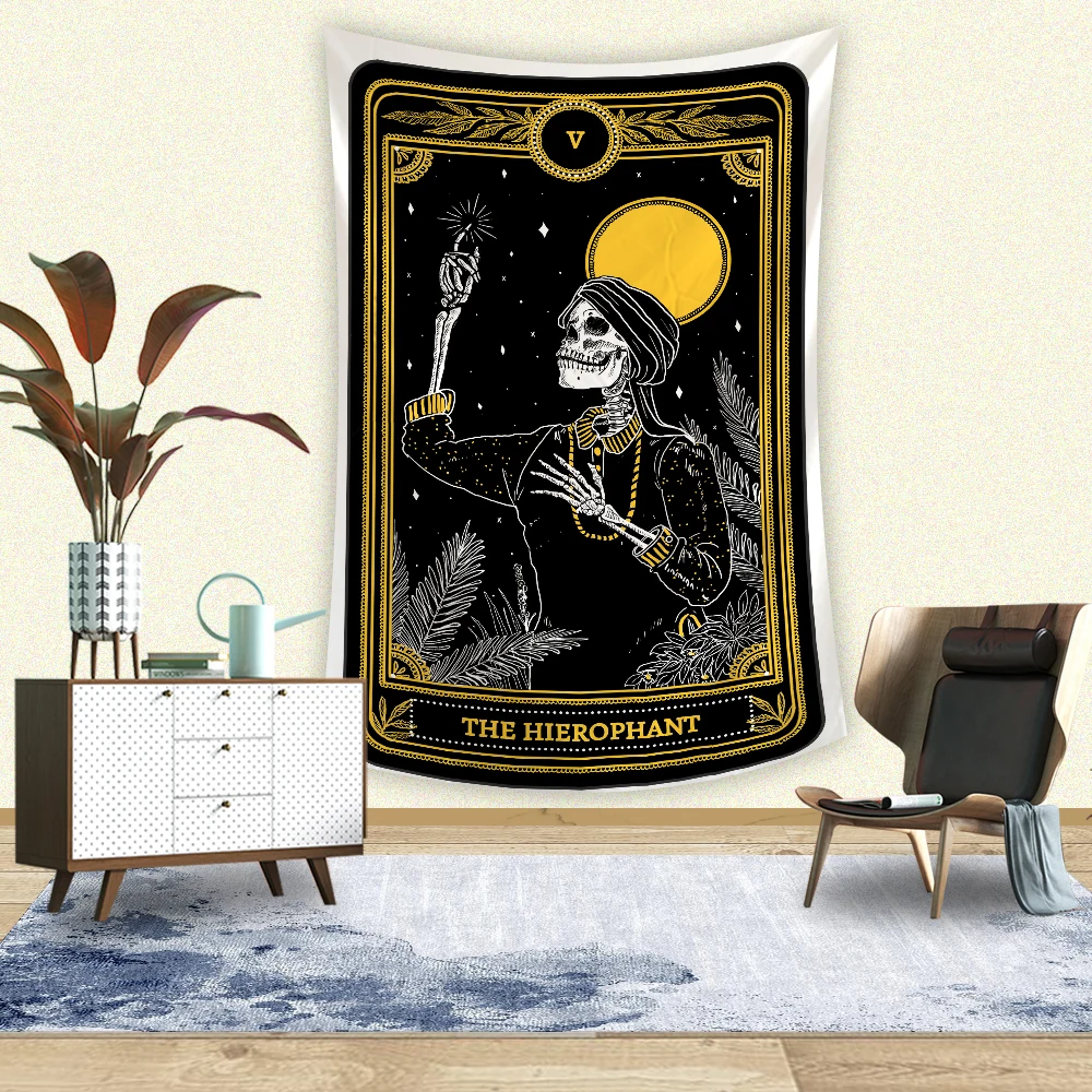 

Vintage Tarot Card tapestry Banners Flags kawaii room decor Tapestry Boho decor aesthetic room decor Wall Hanging Tapestry