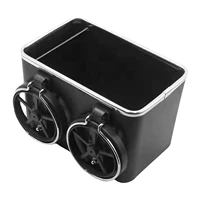 cup holder with storage box abs car seat gap filler organizer with foldable cup holder car accessories for drivers