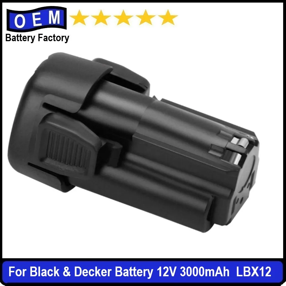 

3000mAh 12V Lithium Battery Compatible with Black & Decker LBXR12 LBX12 BL1510 BL1310 BL1110 LB12 BDCMT112 LDX112 LDX112C