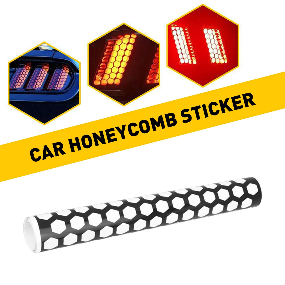 

1Pcs 48*30cm Honeycomb Car Sticker Taillight Film Decals Black For Audi A6 C5 C6 C7 A3 8P 8V A4 B5 B6 B7 B8 A5 A7 A8 Q3 Q5 8r Q7