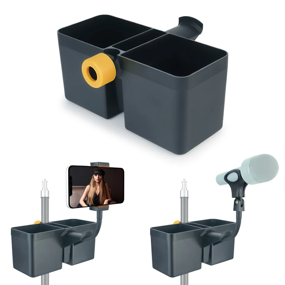 

Microphone Stand Tray Microphone Holder Tray Drink Holder Headphone Phone Clip For Tripod Bracket Mount Microphone Accessories
