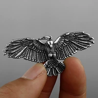 retro domineering crow eagle pendant unisex fashion party birthday gift 316l stainless steel pendant necklace wholesale