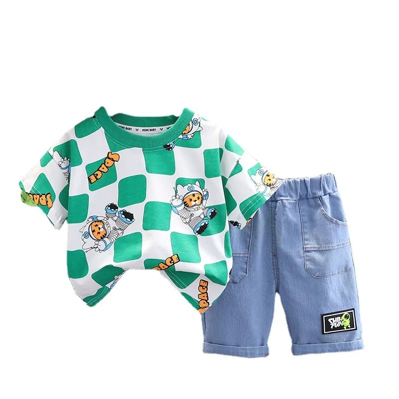 

New Summer Baby Girls Clothes Suit Children Boys Fashion T-Shirt Shorts 2Pcs/Sets Toddler Casual Cotton Costume Kids Tracksuits