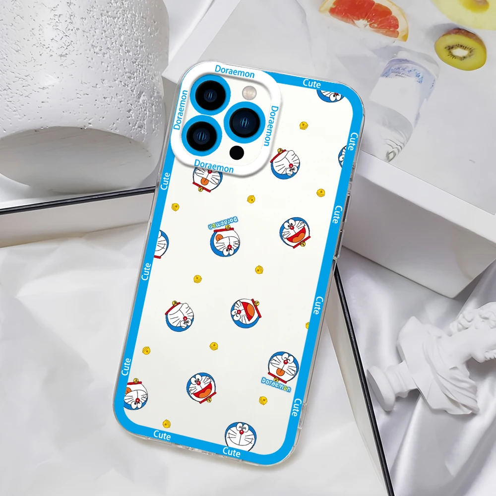 Милый мультяшный аниме D-Doraemon для iPhone 12, 11, 13, 14, 15, 16 Max Pro Plus, мини-защитный чехол, прозрачная рамка (art.: 3920cd8eb7db0) - 3920cd8eb7db0