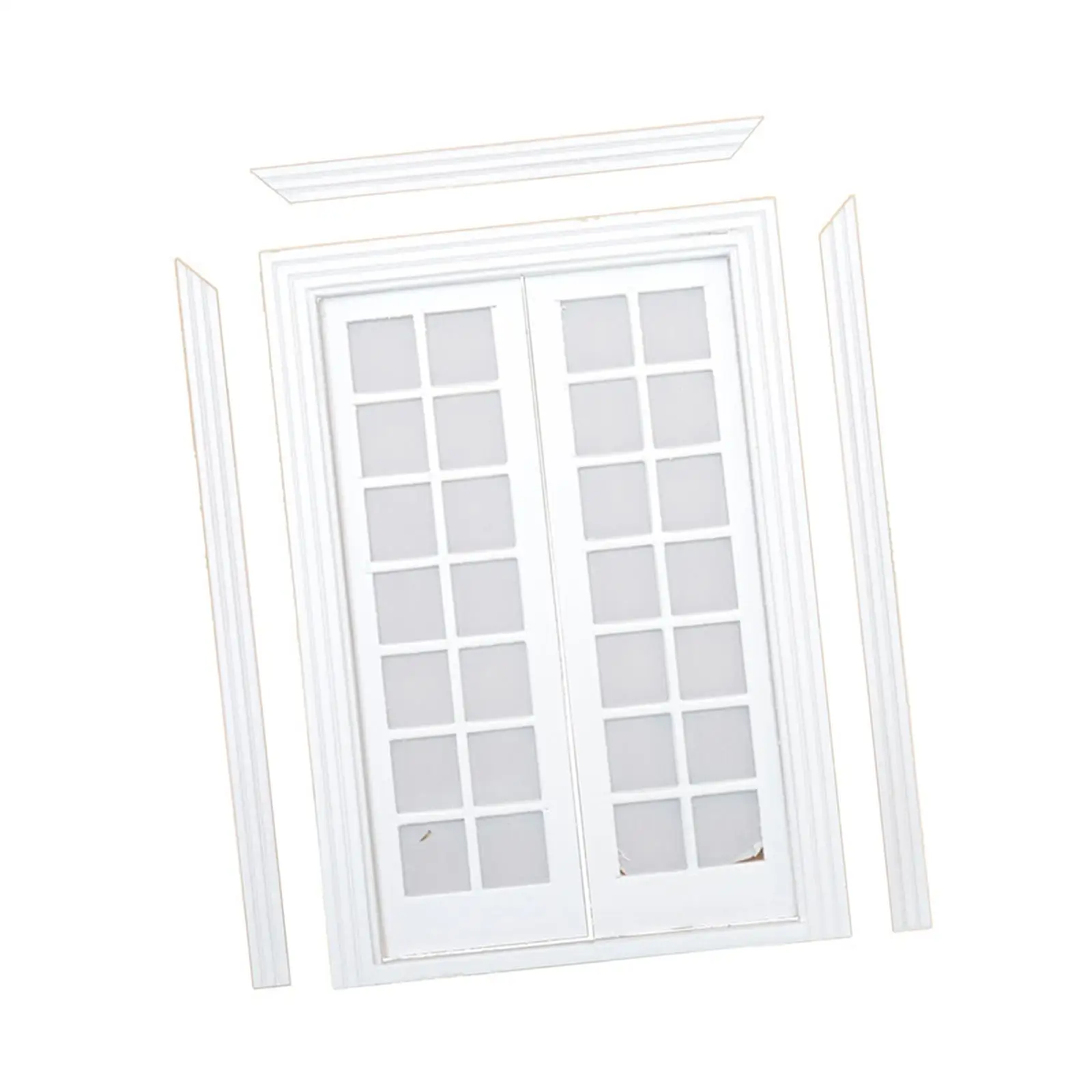 

Двойная открытая дверь кукольного домика реквизит для фотосъемки «сделай сам» аксессуар имитация ролевых игр миниатюрная дверь для окна дисплей ручная работа