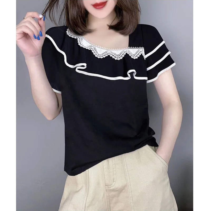 Блузка женская с косым воротником стильная Свободная Повседневная рубашка