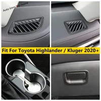 glove box front water cup holder panel dashboard ac air frame cover trim accessories for toyota highlander kluger 2020 2022
