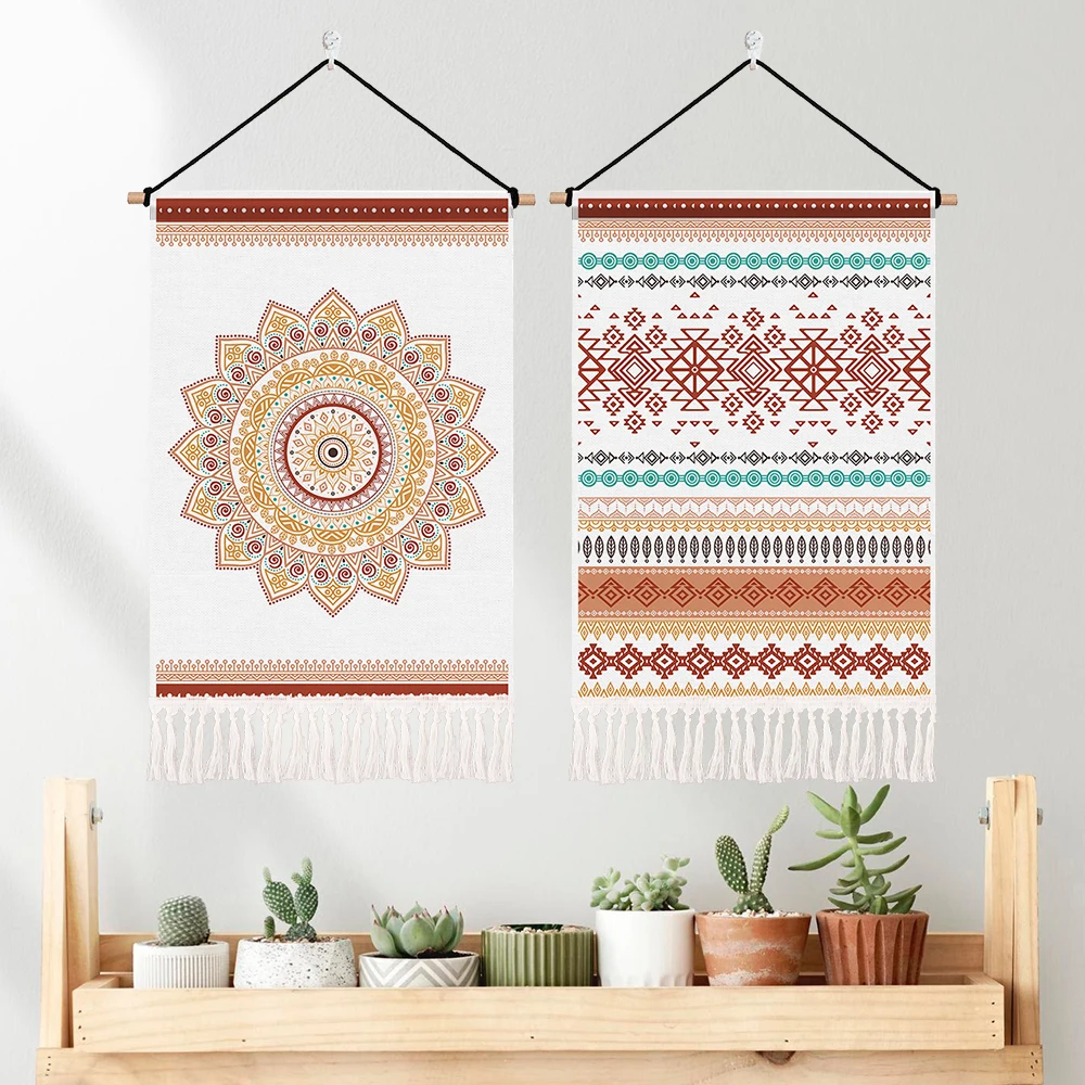 Гобелен с мандалой искусство настенной геометрической формы маленькое домашнее