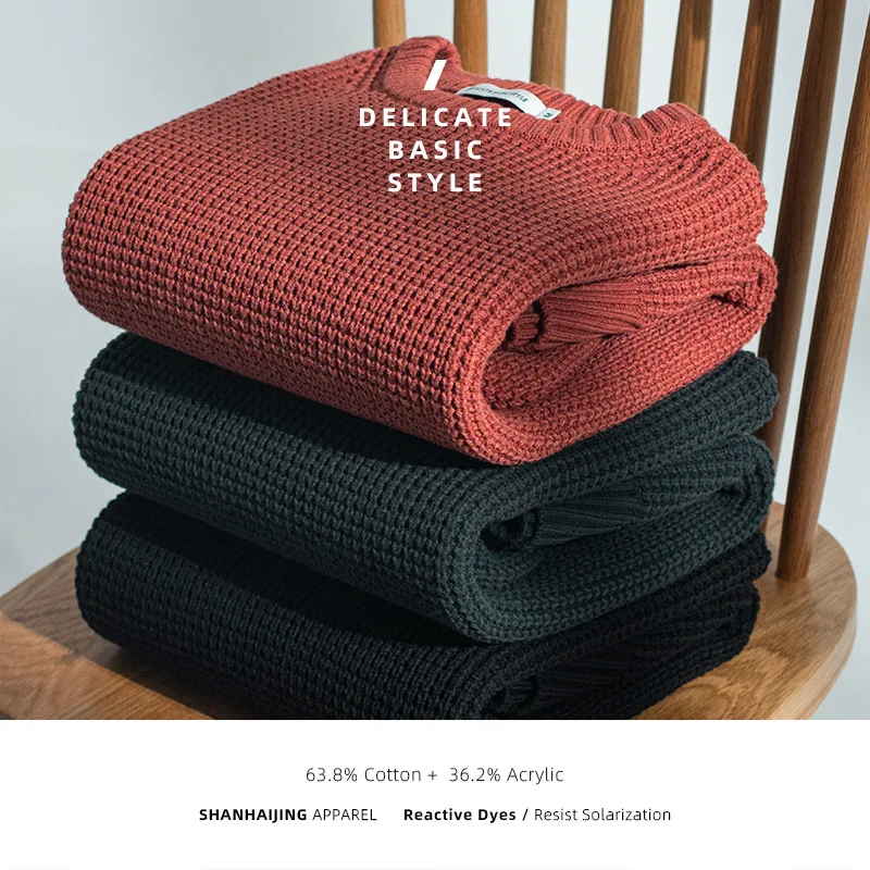 

Mens Sweater Knitwear 2022 Popular Loose Round Neck Top Coat Long Sleeve Fashion Foreign Style Lazy Style Vintage Sweater