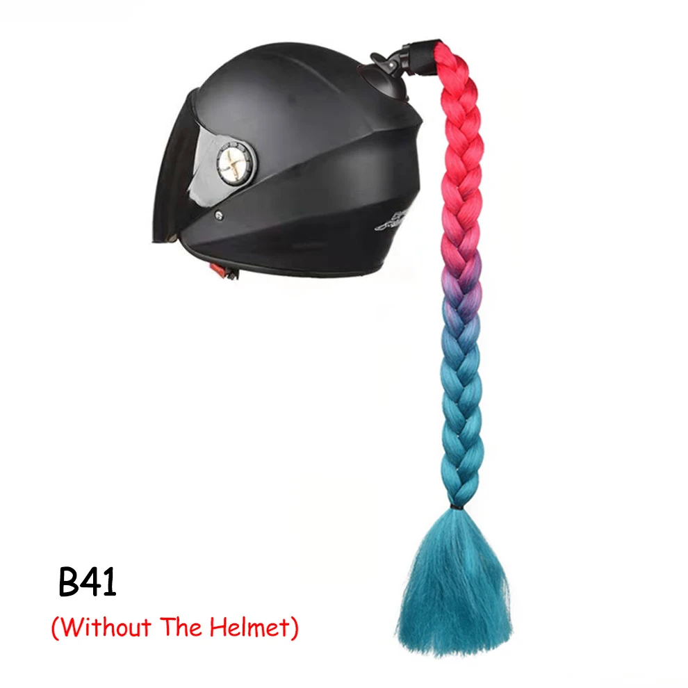 Новый мотоциклетный шлем с косами, женский парик с косами для мотоциклетного шлема, разноцветный твист, двойная косичка, хвост, рождественский подарок, подарок