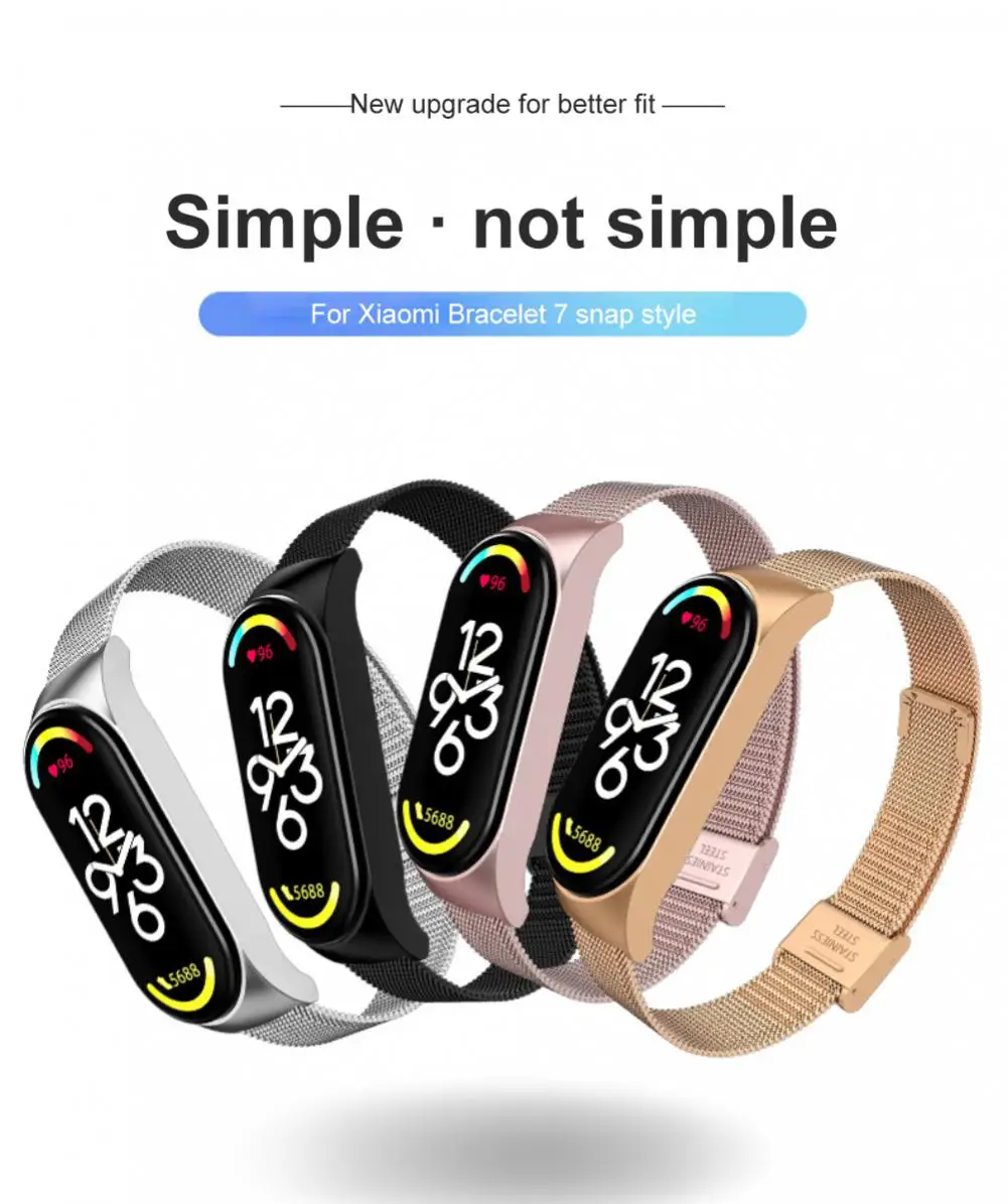 

Smart Accessories Watch Strap Stainless Steel Wristbands Waterproof Replacement Strap Smart Band Replacement Wrist Band Tpu