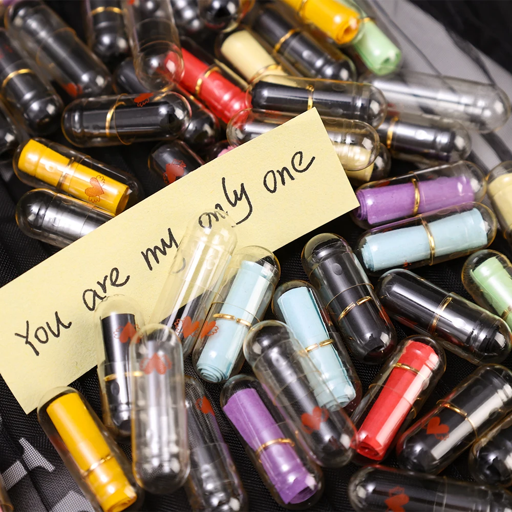 100 шт. капсулы для сообщений на свадьбу вечеринку День Святого Валентина