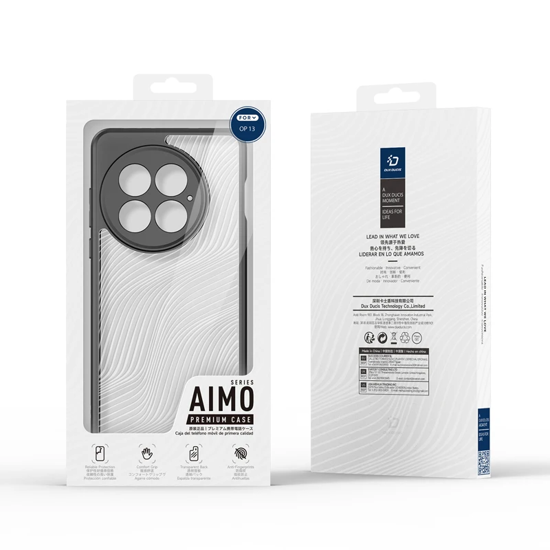 Чехол для OnePlus 13 устойчивый к падению жесткий ПК + ТПУ прозрачный матовый чехол