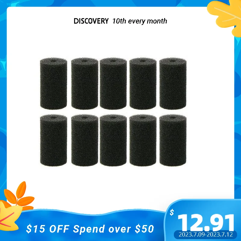 

10pcs Cover Compatible Protector For Fish Tank Intake Pet Edge Foam Sponge Pond Replacement Aquarium Filter Accessories