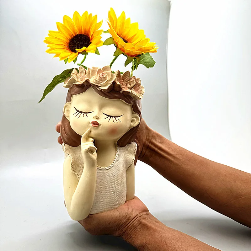 Силиконовая форма большого размера маленький цветочный горшок феи креативный