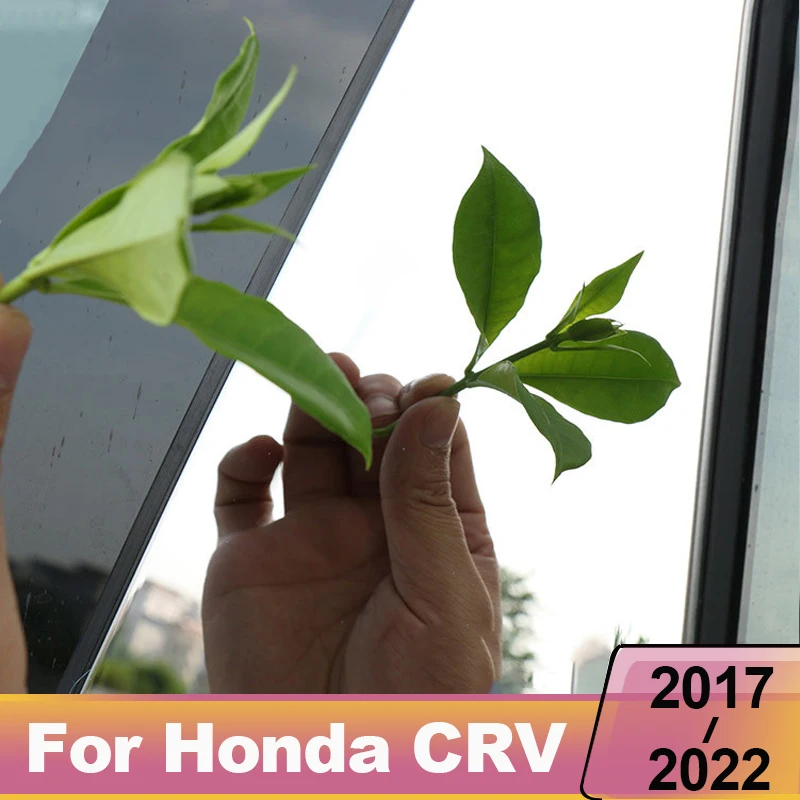 

Car Window Center Pillar Trim Sticker External Decoration Cover Anti-Scratch For Honda crv CR-V 2017 2020 2021 2022 Accessories