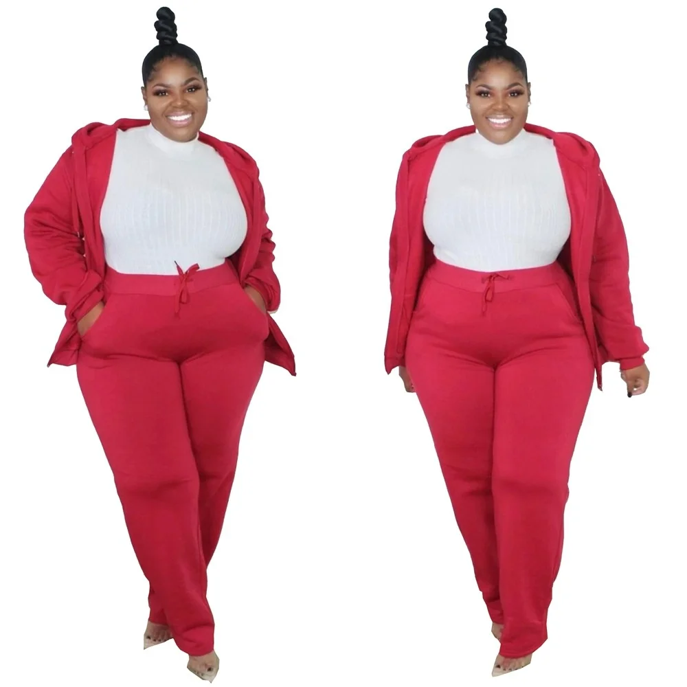 Plus Size Xl-5xl Wholesale Dropshipping Women Sport Suits Set Clothing Long Sleeve Hoodies & Pants 2 Pieces o 3xl 4xl 5xl 6xl