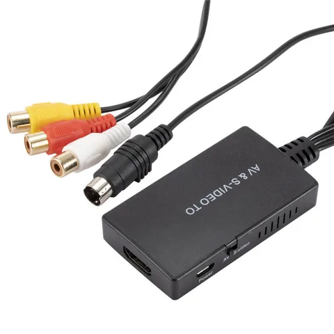 Переходник с S-Video на HDMI-совместимый переходник с AV на HDMI RCA преобразователь 720p @ 60 Гц для HDTV DVD