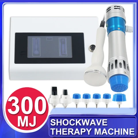 Портативная ультразвуковая терапия Shockwave 300MJ, устройство для ультразвуковой терапии, 2 в 1