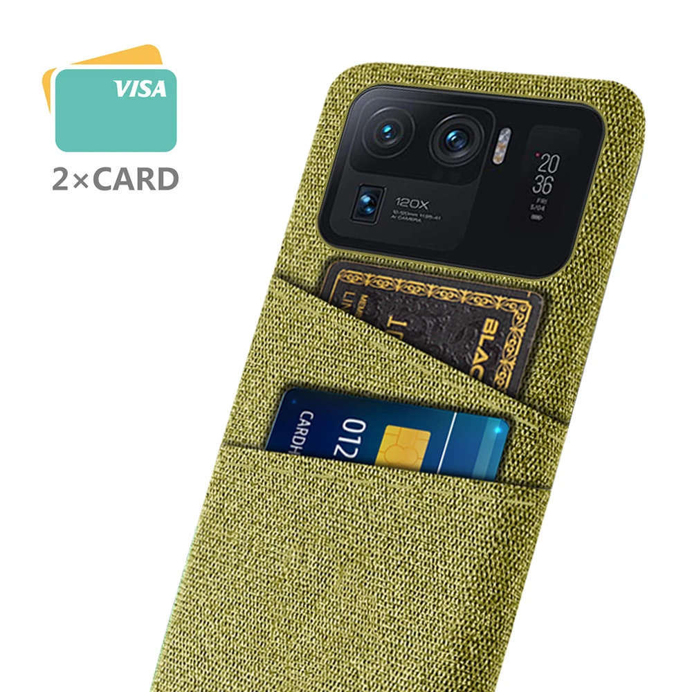 

Phone Case For Xiaomi Mi 11 Ultra Cases Dual Card Fabric Cloth Luxury Business Cover For Xiaomi Mi 11 Ultra Fundas Mi11 Ultra