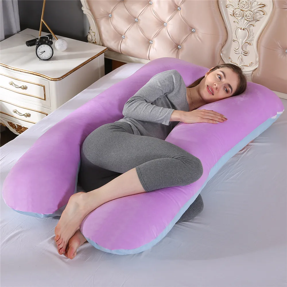 Sleeping Support Pillow For Pregnant Women Body Cotton U Shape Maternity Pillows Pregnancy Side Sleepers